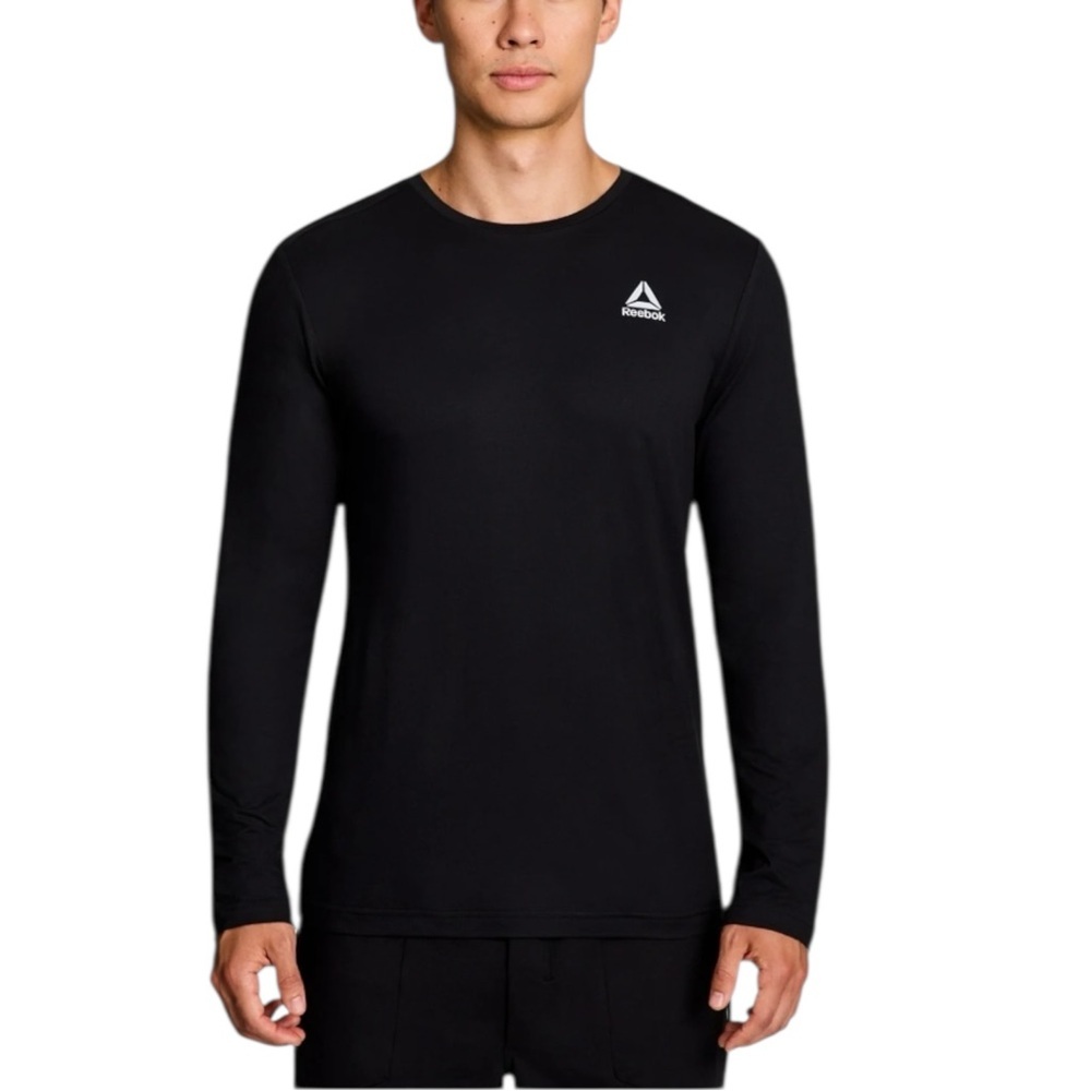 🌻EUC Reebok Long Sleeve Performance Shirt Lightweight Stretch Reflective Mens S